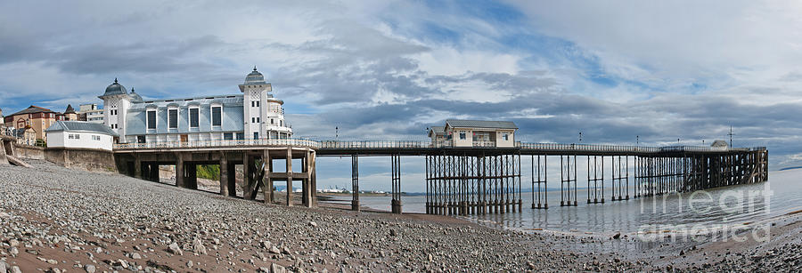 Holiday Photograph - Penarth Pier Panorama 1 by Steve Purnell