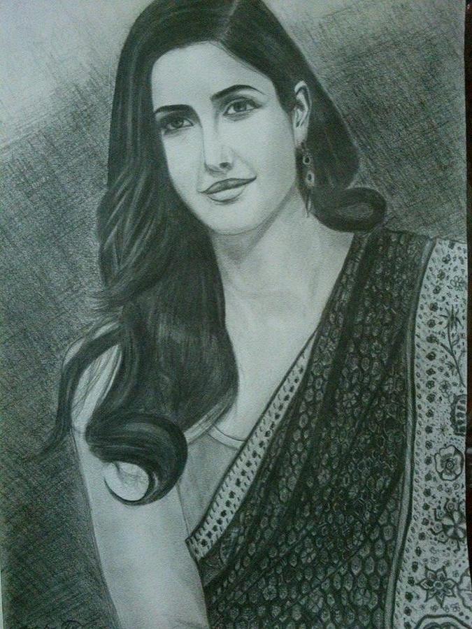 Katrina Kaif Portrait Hyper Realistic Portrait om prakesh Stoned Santa