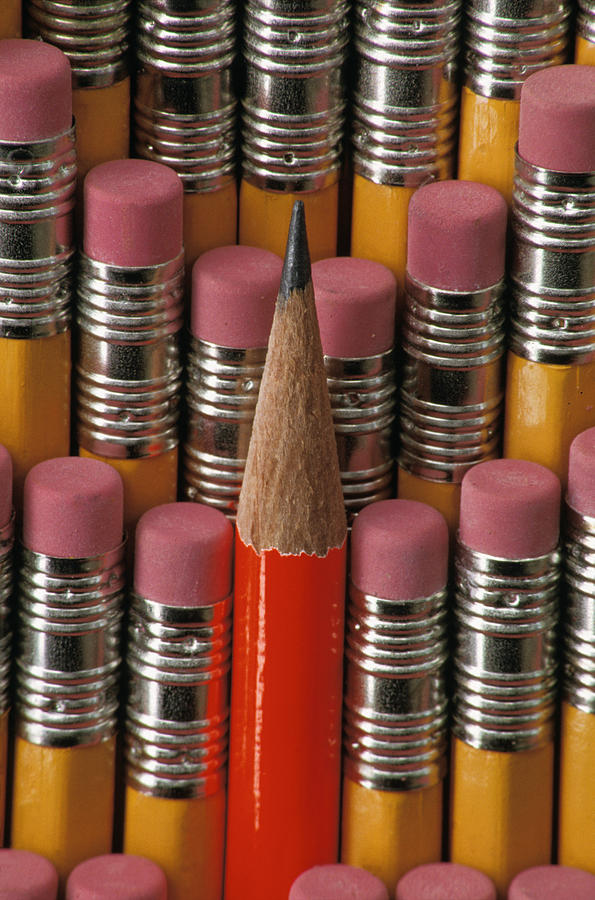 Pattern Photograph - Pencils by Anonymous