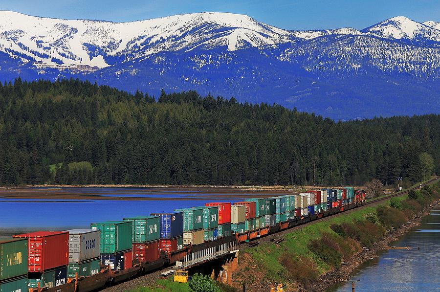 Pend Oreille Freight Photograph by Benjamin Yeager