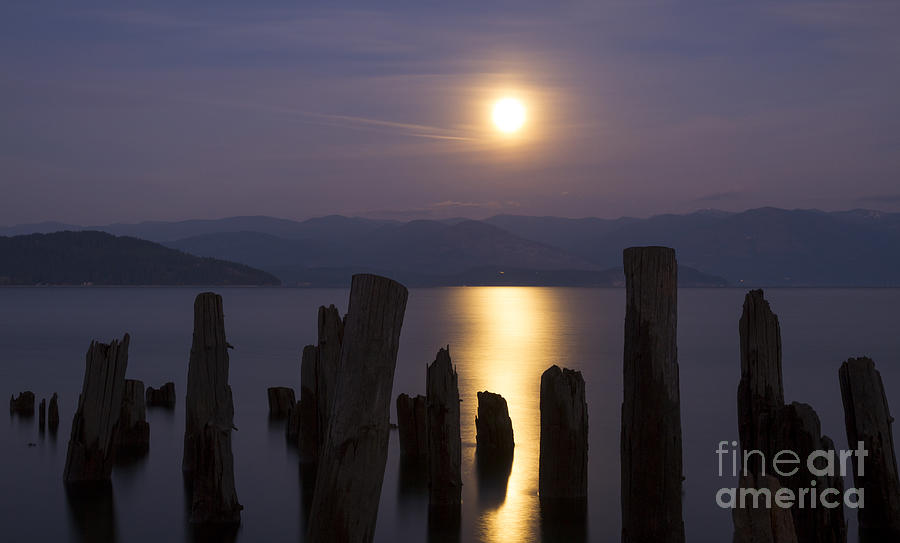 Pend Oreille Moon Photograph by Idaho Scenic Images Linda Lantzy