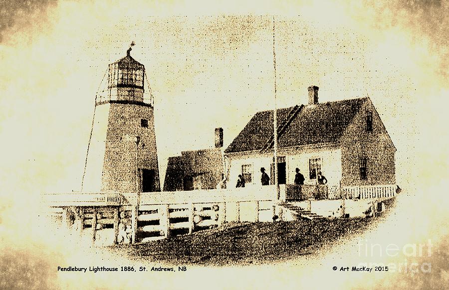 Pendlebury Lighthouse St Andrews NB 1886 Photograph by Art MacKay ...