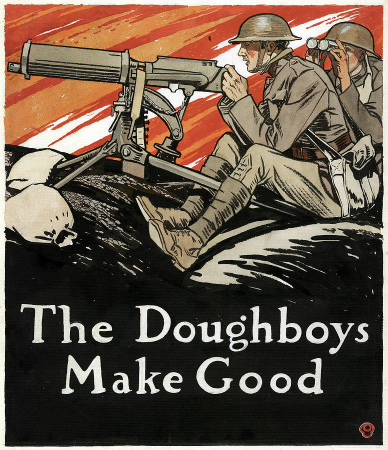 Binocular Drawing - Penfield Doughboys, 1918 by Granger