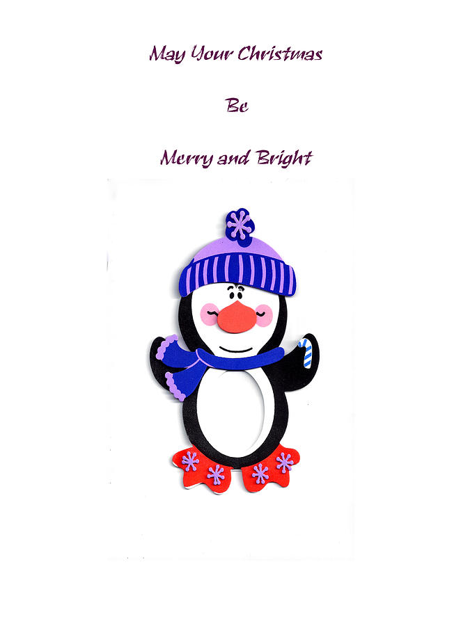 Penguin Christmas Digital Art by Judy Hall-Folde