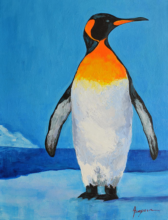 Penguin King Carl Painting by Patricia Awapara