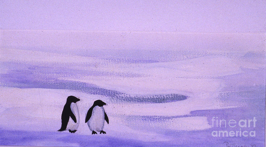 Penguins Painting by Patricia Tierney