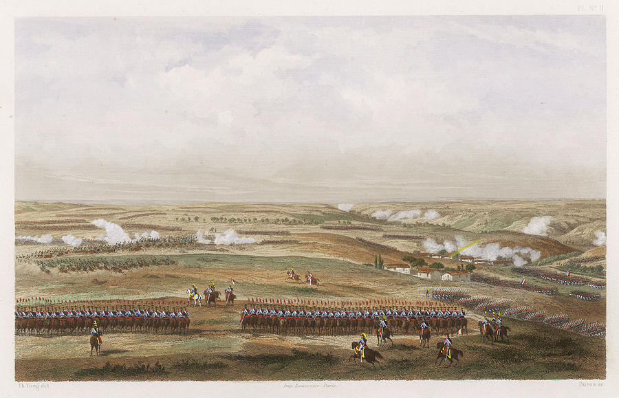 Peninsula Campaign Battle Of Fuentes Drawing By Mary Evans Picture 