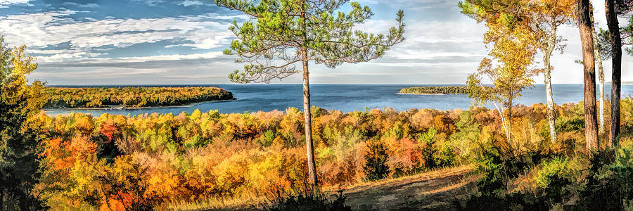 Door County Painting - Peninsula State Park Scenic Overlook Panorama by Christopher Arndt