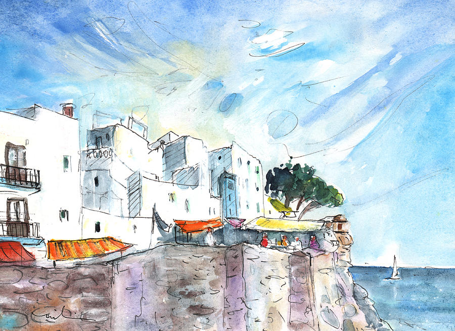 Peniscola Old Town 02 Painting by Miki De Goodaboom