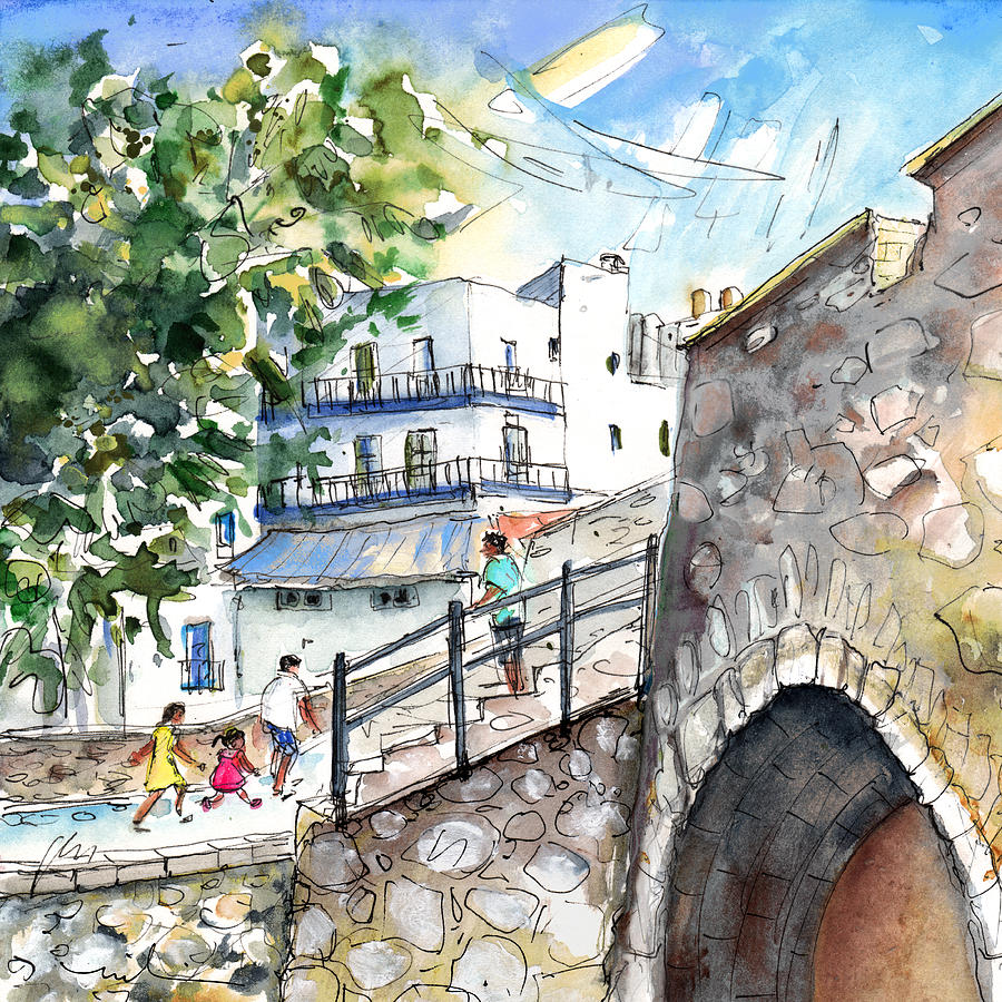 Peniscola Old Town 03 Painting by Miki De Goodaboom