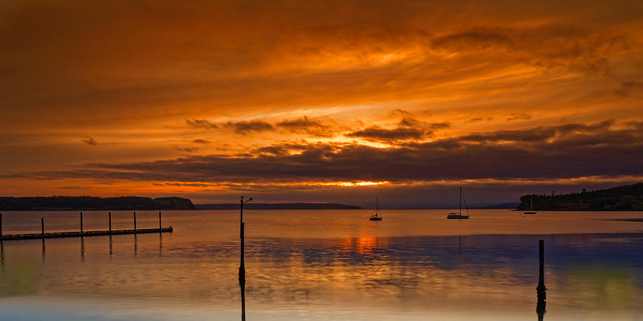 Sunset Photograph - Penn Cove by Thomas Hall