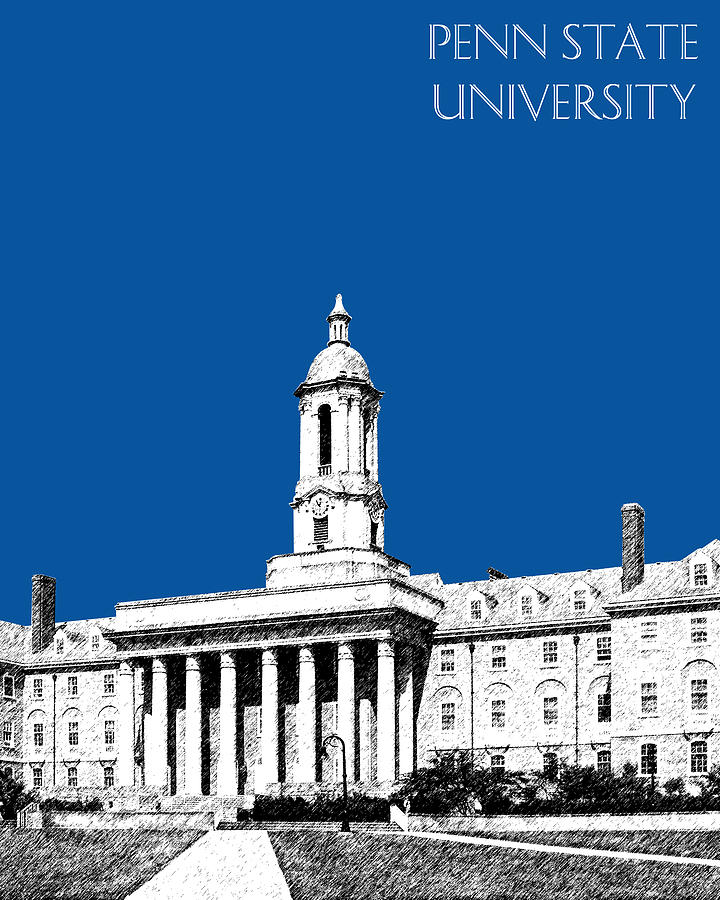 Penn State University - Royal Blue Digital Art by DB Artist