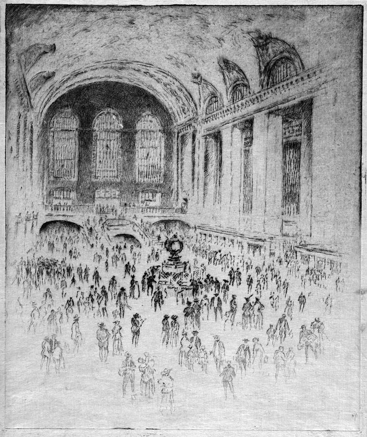 Pennell Grand Central, 1919 Painting by Granger