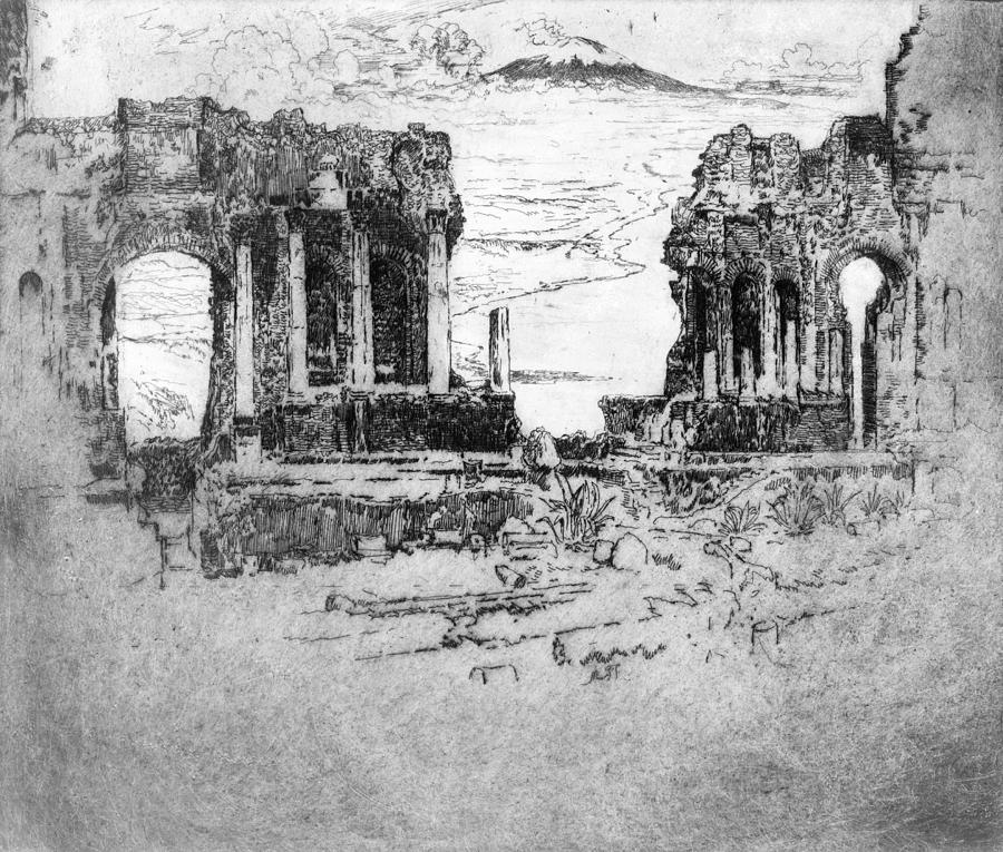 Pennell Taormina, 1913 Painting by Granger
