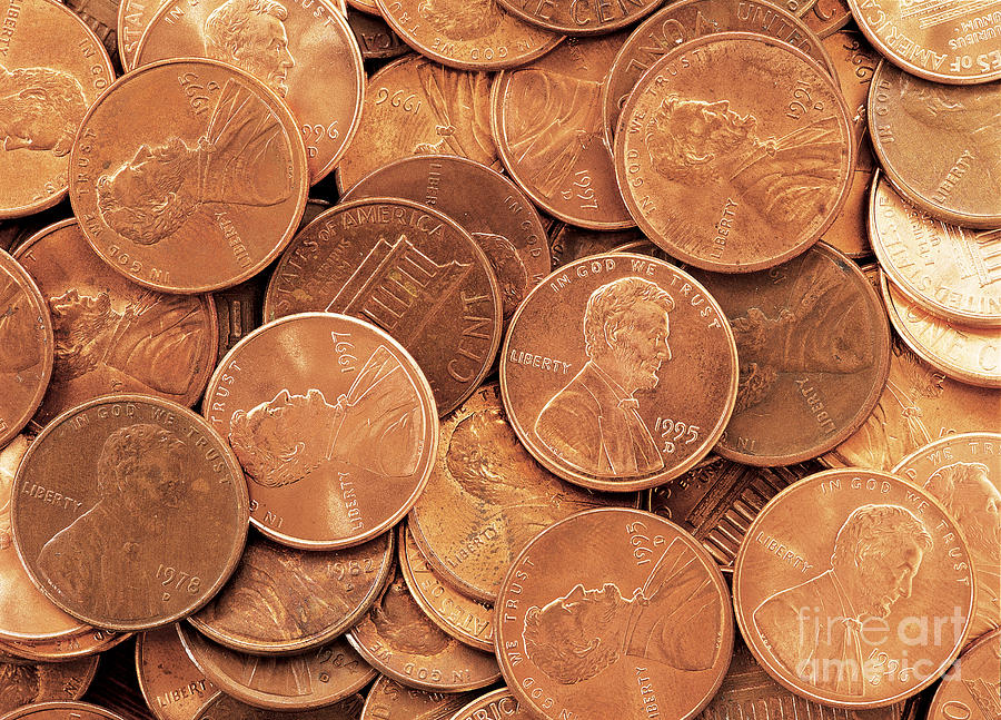 Pennies Photograph by David Davis