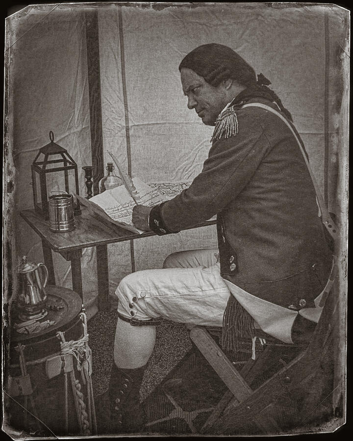 Penning a Letter to King George the Third   Photograph by Priscilla Burgers