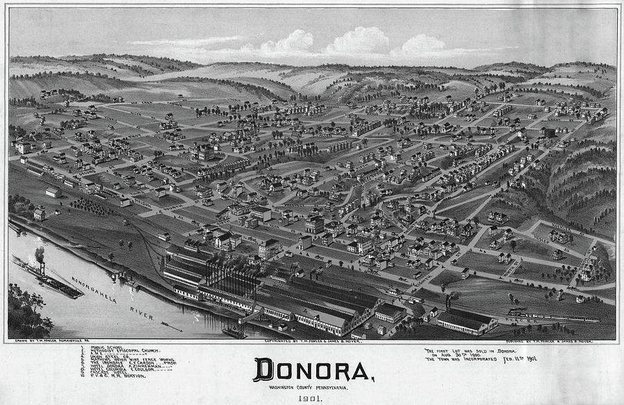 Pennsylvania Donora, 1901 Painting by Granger
