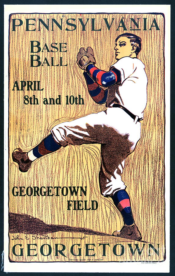 Pennsylvania Versus Georgetown Baseball 1905 Photograph by Padre Art