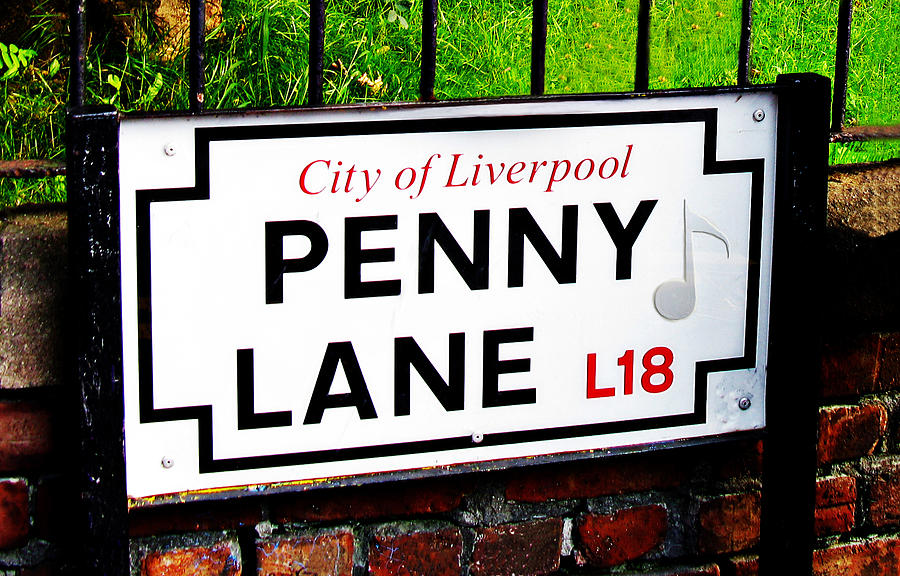 Penny Lane sign Liverpool England with musical note Photograph by Tom Conway