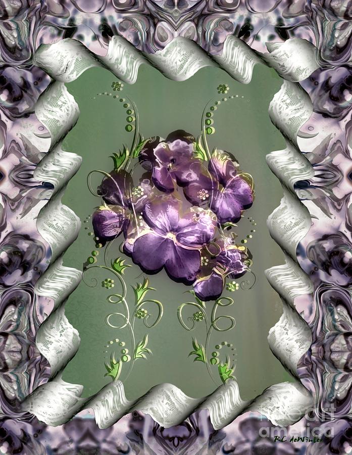 Penny Postcard Violetta Painting by RC DeWinter
