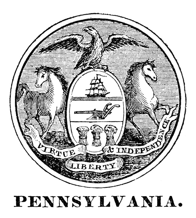 Eagle Photograph - Pennyslvania State Seal by Granger