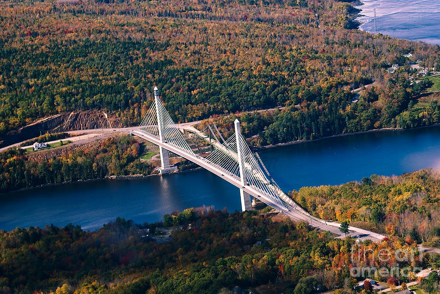 Penobscot Narrows Bridge and Observatory. Photograph by New England Photography