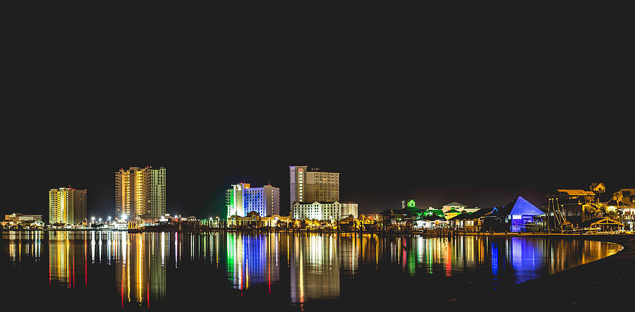 Pensacola Beach at Night Photograph by Jacob Freeman - Fine Art America