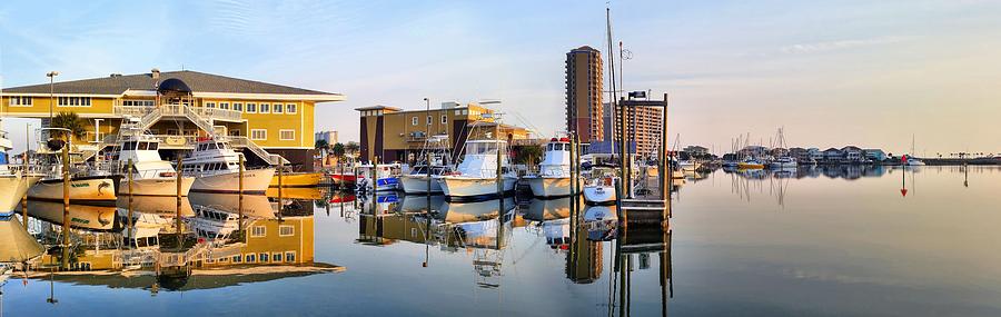 Pensacola Beach Harbor Panoramic Photograph by JC Findley