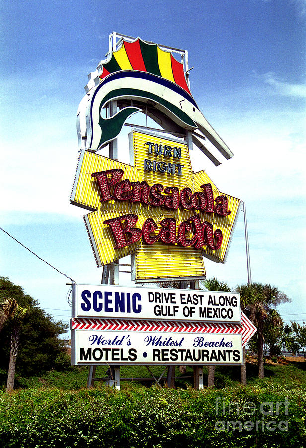 Pensacola Beach Sign Photograph by Tom Brickhouse