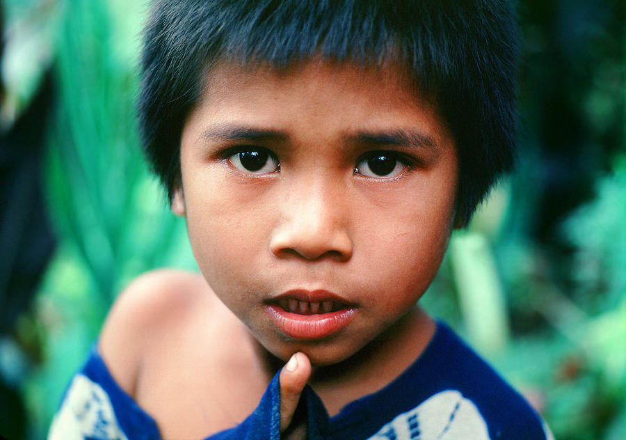 Pensive Boy In Ubud Bali Photograph