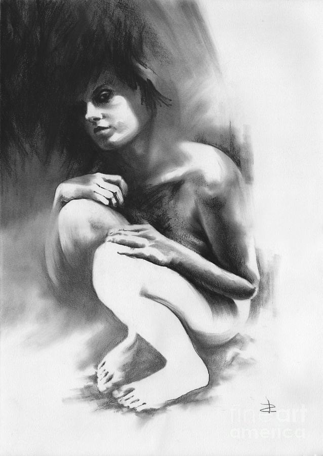 Pensive Drawing by Paul Davenport