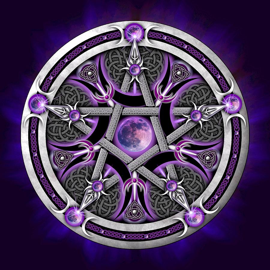 Download Pentacle of the Purple Moon Digital Art by Ricky Barnes