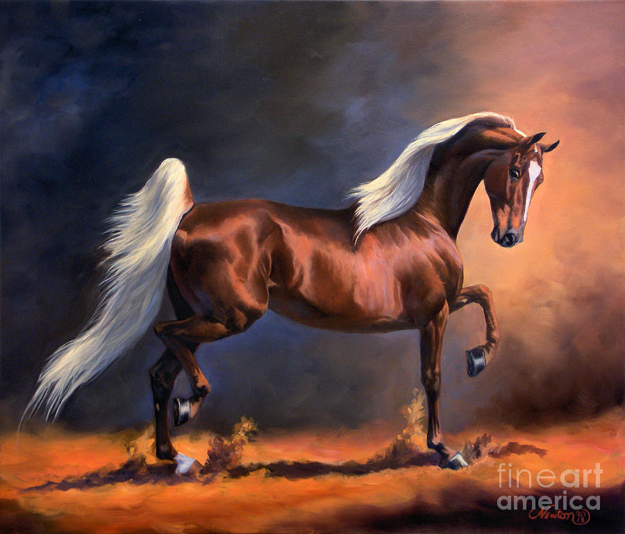 American Saddlebred Painting - Pentagon by Jeanne Newton Schoborg