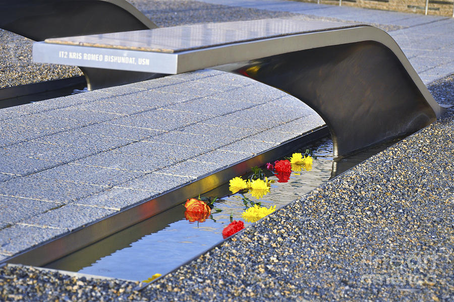 Flower Photograph - Pentagon Memorial 1 by Leslie Cruz