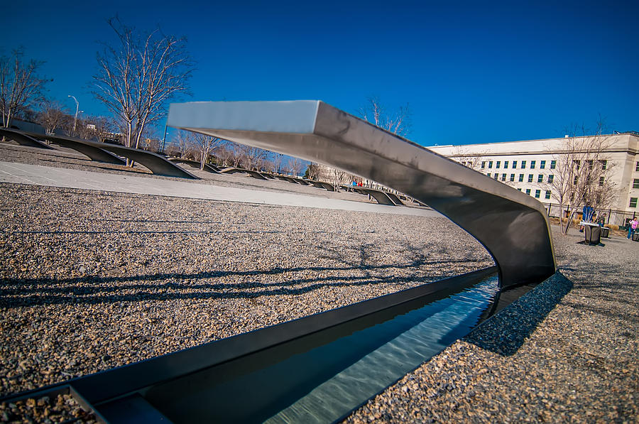 Architecture Photograph - Pentagon memorial circa June 2 by Alex Grichenko