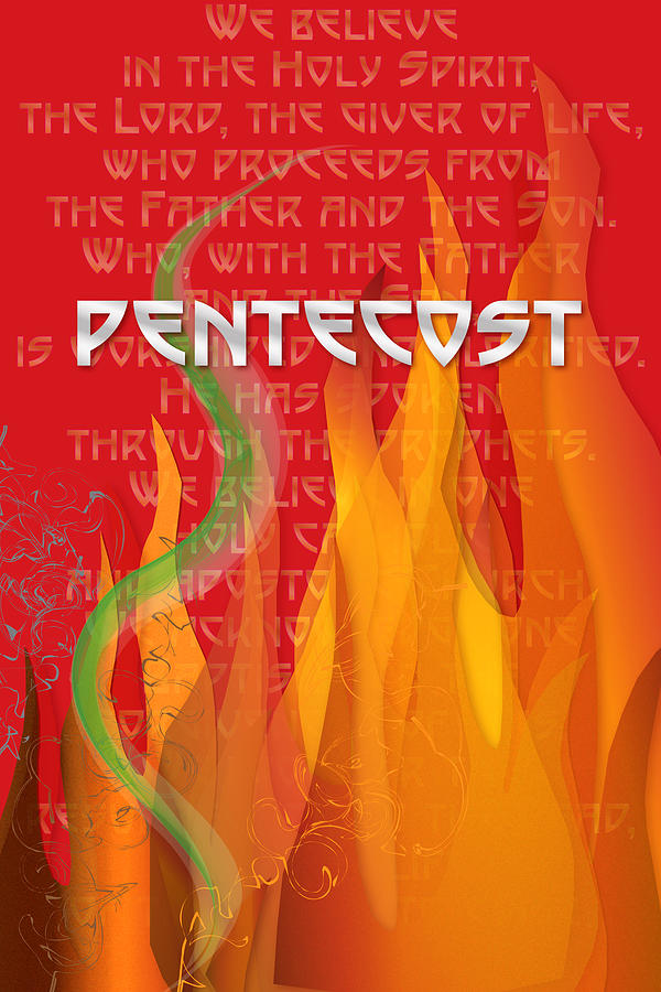 Pentecost Fires Digital Art by Chuck Mountain