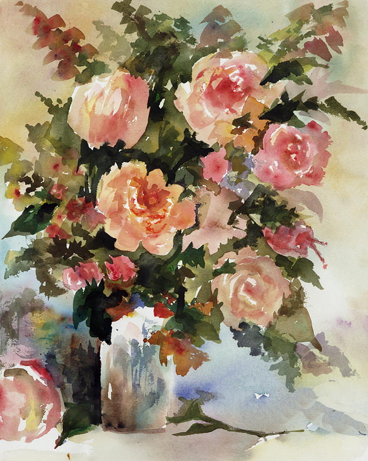 Peonies Painting by Barbara Colangelo - Fine Art America