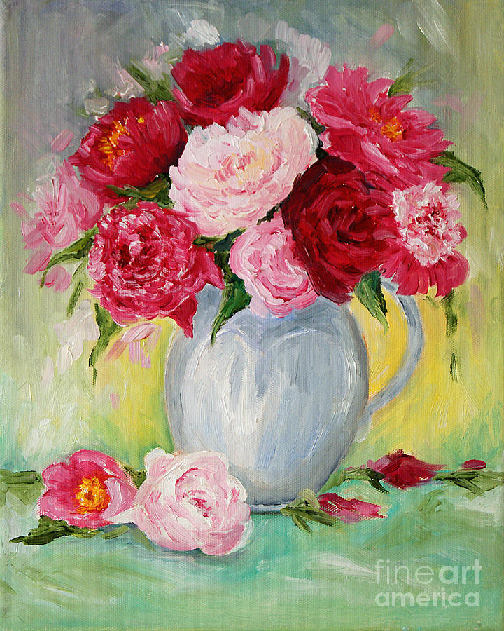Peonies Delight Painting by Jennifer Beaudet