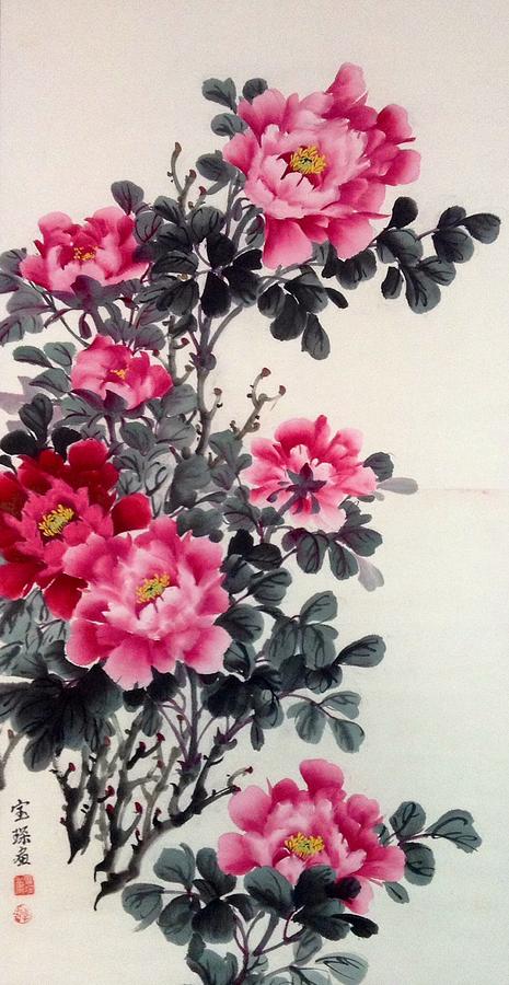 chinese paintings of flowers