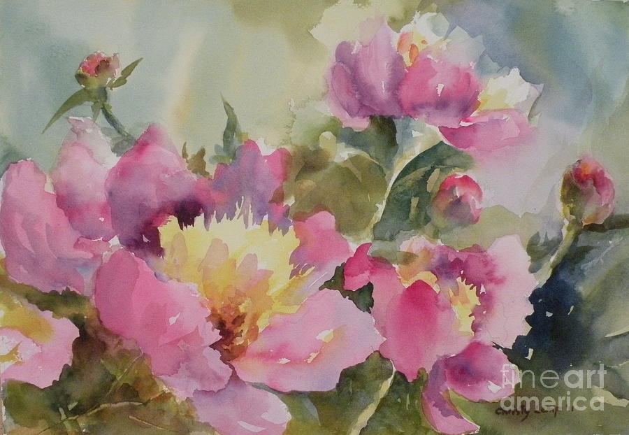 Peony Party Painting by Christy Lemp
