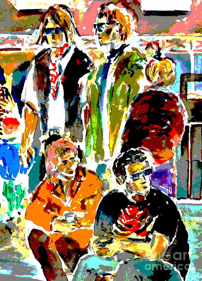 People Painting by Almo M