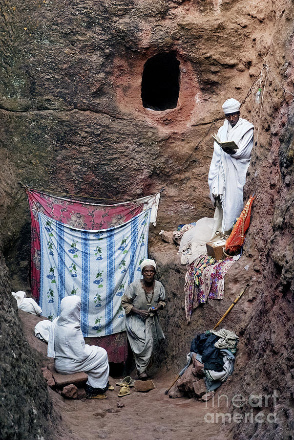 People At Rock Hewn Churches Of Lalibela Ethiopia Photograph by JM Travel Photography