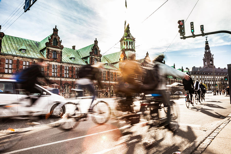 People cycling in Copenhagen Photograph by LeoPatrizi