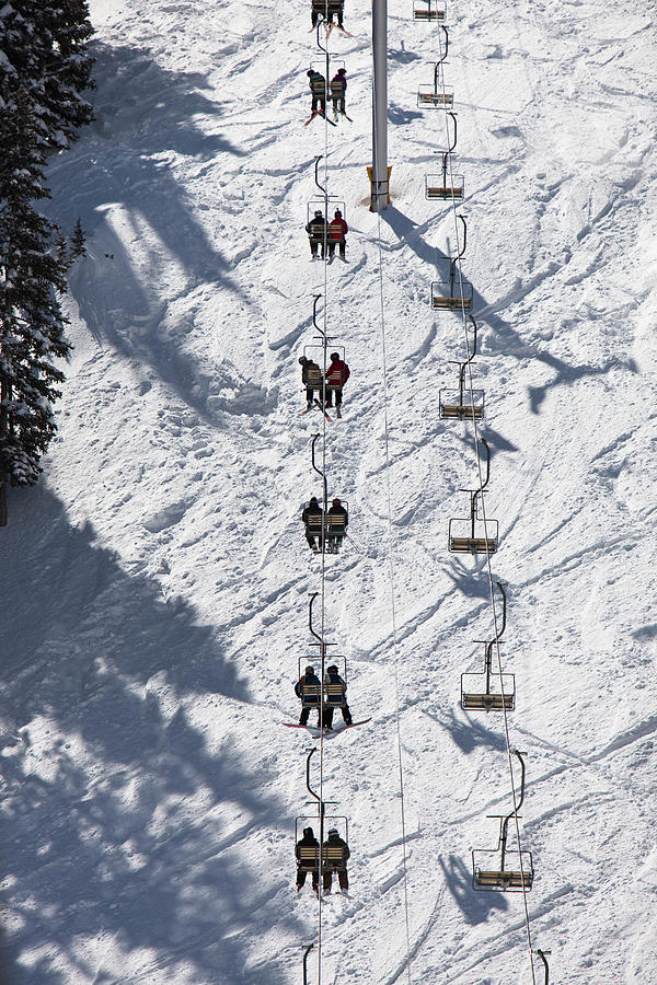 People Look At Fresh Powder From Lift Photograph by Patrick Orton People Look At Fresh Powder From Lift Photograph by Patrick Orton