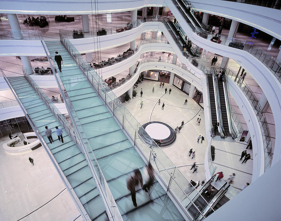 People Shopping At Luxury Shopping Mall Photograph by Eschcollection
