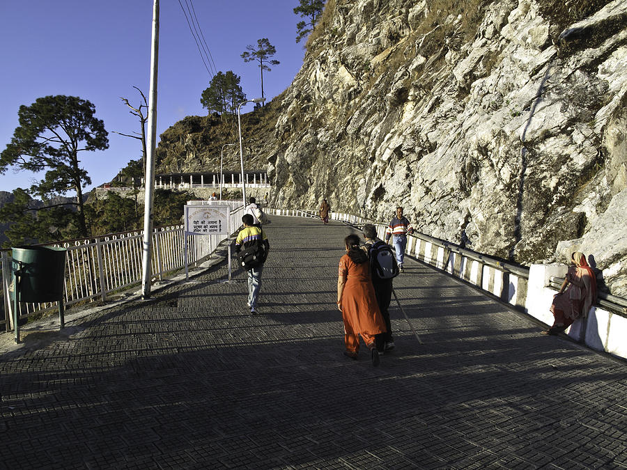People walking on the path leading to shrine of Vaishno Devi Photograph by Ashish Agarwal