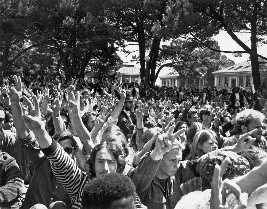 University Of California Photograph - Peoples Park Rally by Underwood Archives