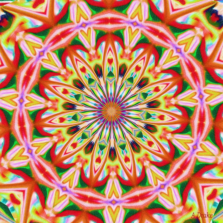 Peppermint Christmas Kaleidoscope Digital Art by Alec Drake
