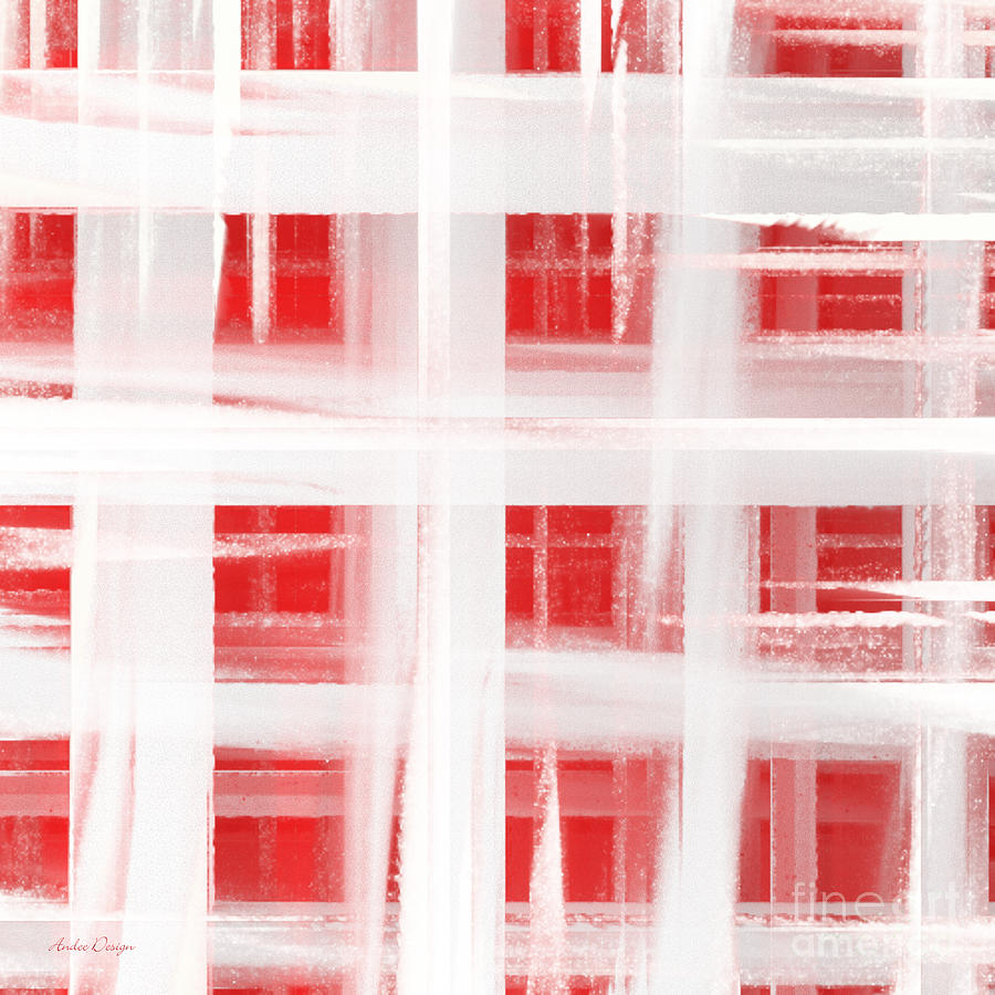 Peppermint Plaid 2 Abstract Digital Art by Andee Design