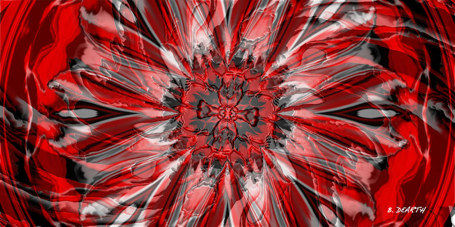 Red Digital Art - Peppermint swirl  by Brian Dearth